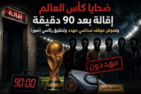  ضحايا كأس العالم.. إقالة بعد 90 دقيقة وسداسي مهدد وتحقيق رئاسي (صور)